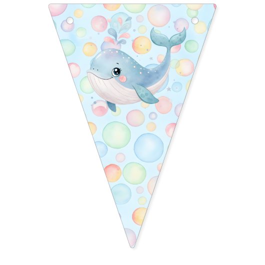 Bubbles & Fins Children's Birthday Vlaggetjes (Eerste vlag)