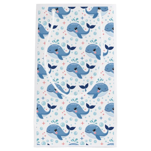 Bubbles & Fins Children's Birthday Whale Klein Cadeauzakje (Voorkant)