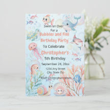 Bubbles & Fins Kids Ocean Birthday