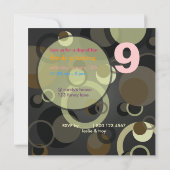 Bubbles for Birthday Party Kaart (Achterkant)