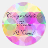 Bubbles - Gefeliciteerd Sticker (Voorkant)