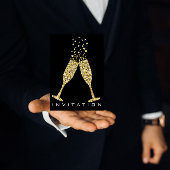 Bubbles Glass Champagne Cocktail Gold Crystals Kaart