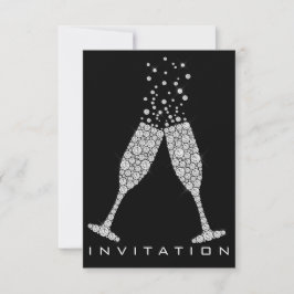 Bubbles Glasses Champagne Cocktail Gray Crystals Kaart