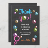 Bubbles Hartelijk dank voor de Birthday Party Girl Kaart (Voorkant / Achterkant)