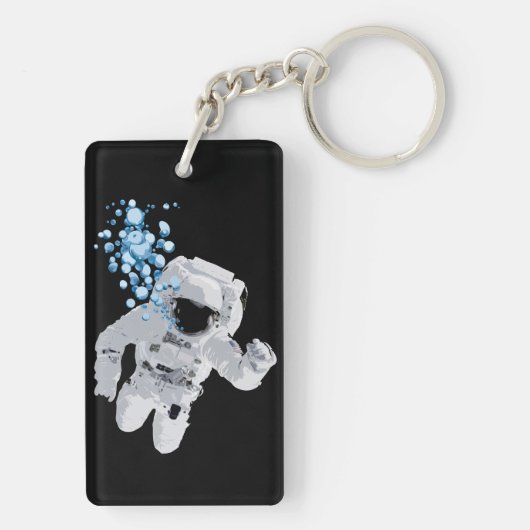 Bubbles in de ruimte - SLEUTELHANGER van ruimtebel (achterkant)