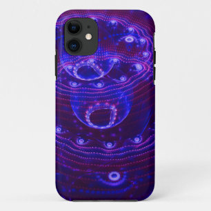Bubbles in Electric Blue iPhone 11 Hoesje