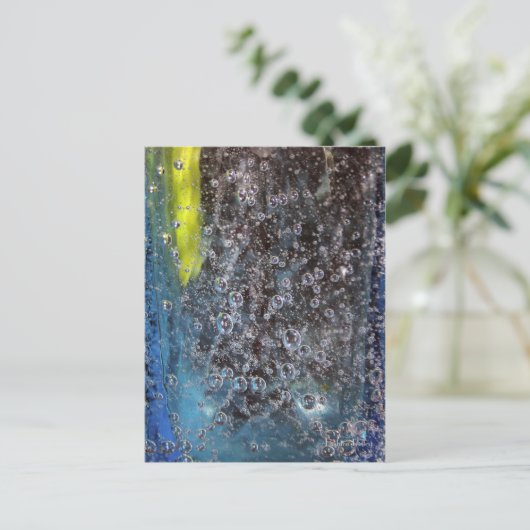Bubbles in glas briefkaart (Staand voorkant)