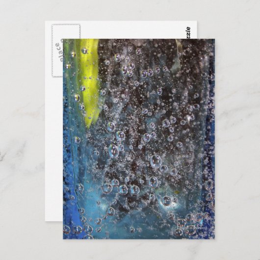 Bubbles in glas briefkaart (Voorkant / Achterkant)