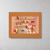 Bubbles in zijn winkel canvas afdruk (Voorkant)