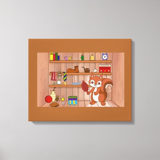 Bubbles in zijn winkel canvas afdruk (Voorkant)