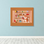 Bubbles in zijn winkel canvas afdruk (Insitu (Houten vloer))