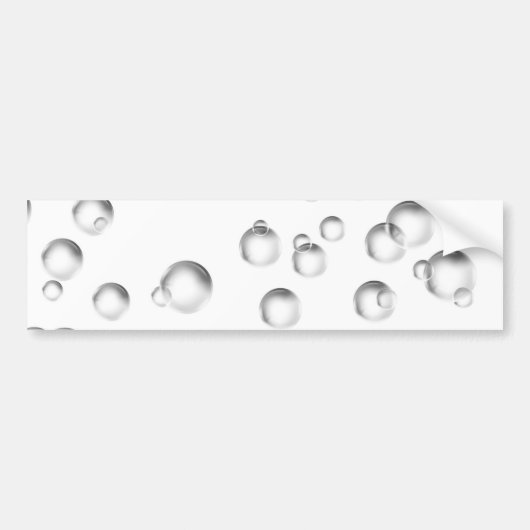 Bubbles in zwart-wit bumpersticker (Voorkant)