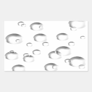 Bubbles in zwart-wit rechthoekige sticker