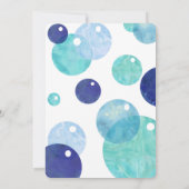 Bubbles Invitation Bubble Birthday Party Blue Boy Kaart (Achterkant)
