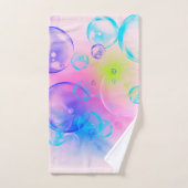 BUBBLES - kleurrijk Abstract Afbeelding van fracta Bad Handdoek (Handdoek)