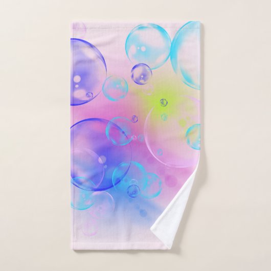 BUBBLES - kleurrijk Abstract Afbeelding van fracta Bad Handdoek (Handdoek)