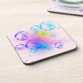 BUBBLES - kleurrijk Abstract Afbeelding van fracta Bier Onderzetter (Linkerzijde)