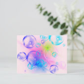 BUBBLES - kleurrijk Abstract Afbeelding van fracta Briefkaart (Staand voorkant)