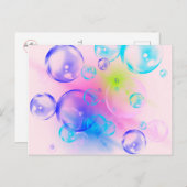 BUBBLES - kleurrijk Abstract Afbeelding van fracta Briefkaart (Voorkant / Achterkant)