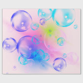 BUBBLES - kleurrijk Abstract Afbeelding van fracta Cadeaupapier (Vlak)