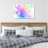 BUBBLES - kleurrijk Abstract Afbeelding van fracta Canvas Afdruk (Insitu (Slaapkamer))
