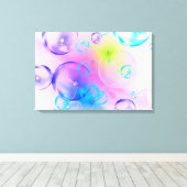 BUBBLES - kleurrijk Abstract Afbeelding van fracta Canvas Afdruk (Insitu (Houten vloer))