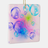 BUBBLES - kleurrijk Abstract Afbeelding van fracta Keramisch Ornament (Rechts)