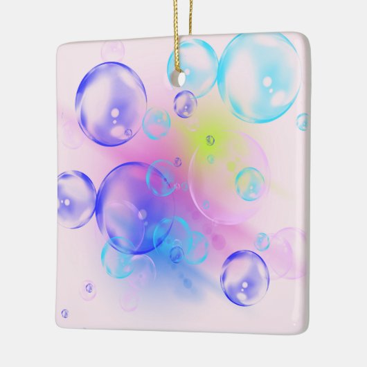 BUBBLES - kleurrijk Abstract Afbeelding van fracta Keramisch Ornament (Links)