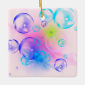 BUBBLES - kleurrijk Abstract Afbeelding van fracta Keramisch Ornament (Voorkant)