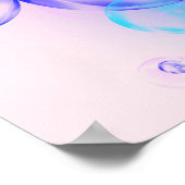 BUBBLES - kleurrijk Abstract Afbeelding van fracta Poster (Hoek)