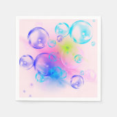 BUBBLES - kleurrijk Abstract Afbeelding van fracta Servet (Voorkant)