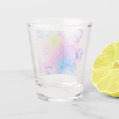 BUBBLES - kleurrijk Abstract Afbeelding van fracta Shot Glas (Achterkant)