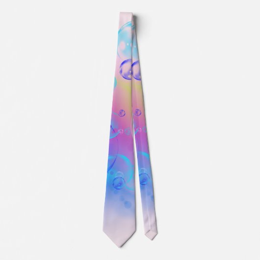 BUBBLES - kleurrijk Abstract Afbeelding van fracta Stropdas (Voorkant)