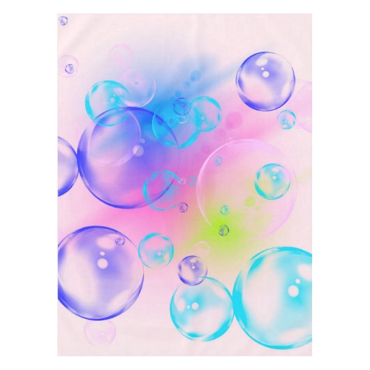 BUBBLES - kleurrijk Abstract Afbeelding van fracta Tafelkleed (Voorkant)