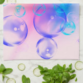 BUBBLES - kleurrijk Abstract Afbeelding van fracta Theedoek (Gevouwen)