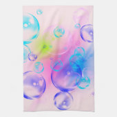 BUBBLES - kleurrijk Abstract Afbeelding van fracta Theedoek (Verticaal)