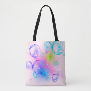 BUBBLES - kleurrijk Abstract Afbeelding van fracta Tote Bag