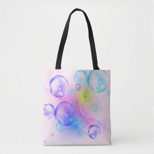 BUBBLES - kleurrijk Abstract Afbeelding van fracta Tote Bag (Voorkant)