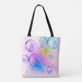 BUBBLES - kleurrijk Abstract Afbeelding van fracta Tote Bag (Achterkant)