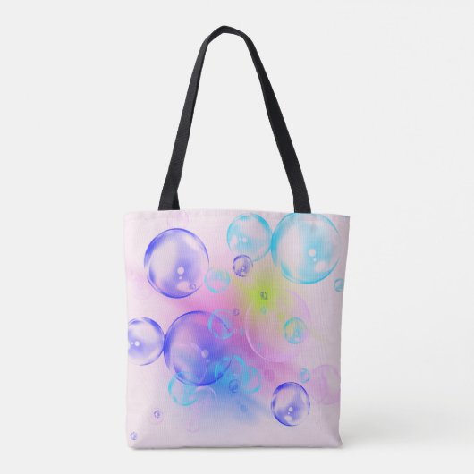 BUBBLES - kleurrijk Abstract Afbeelding van fracta Tote Bag (Achterkant)