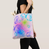 BUBBLES - kleurrijk Abstract Afbeelding van fracta Tote Bag (Dichtbij)