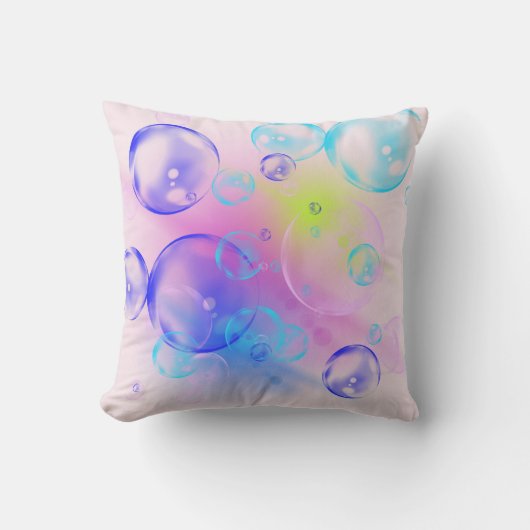 BUBBLES - kleurrijke bubbels voor kinderen - Kussen (Voorkant)