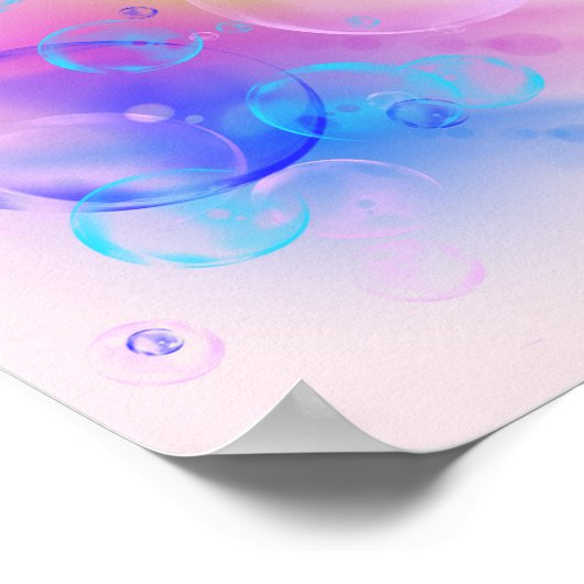 BUBBLES - kleurrijke bubbels voor kinderen - Poster (Hoek)