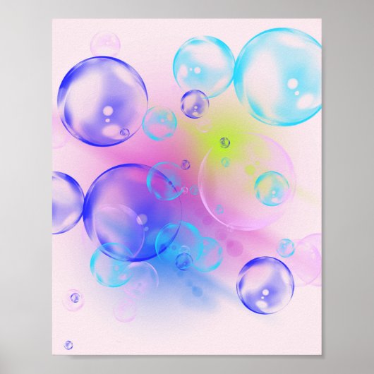 BUBBLES - kleurrijke bubbels voor kinderen - Poster (Voorkant)