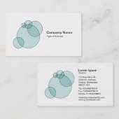 Bubbles - lichtblauw groen visitekaartje (Voorkant / Achterkant)