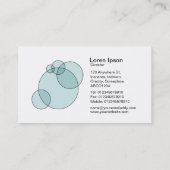 Bubbles - lichtblauw groen visitekaartje (Achterkant)