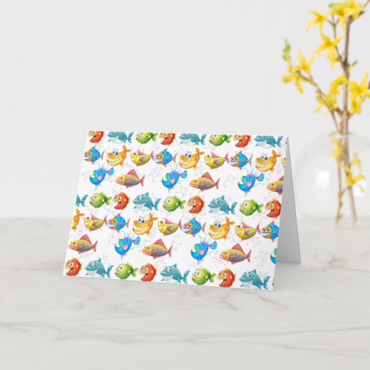 Bubbles met kieuwvissen kaart (Gele Bloem)