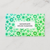 Bubbles minimalistisch huis schoonmaken Janitorial Visitekaartje (Voorkant)
