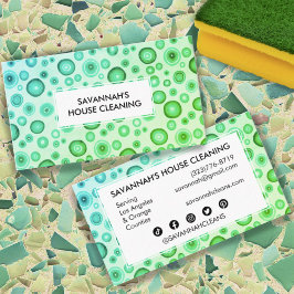 Bubbles minimalistisch huis schoonmaken Janitorial Visitekaartje