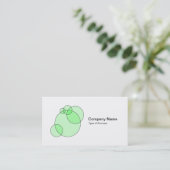Bubbles - Mint Green Visitekaartje (Staand voorkant)